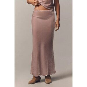 The Tilda Maxi Slip Skirt: Velvet Edition L